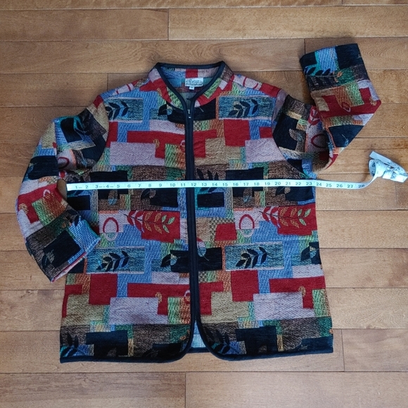 Vintage Tradition Country Collection Tapestry zip jacket  Size 18 - Picture 4 of 7